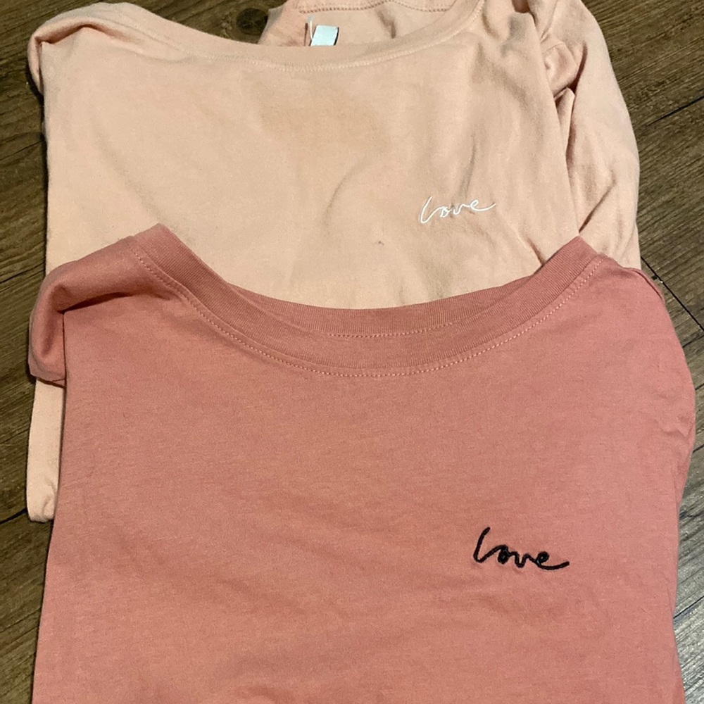 two tshirts! worn once!